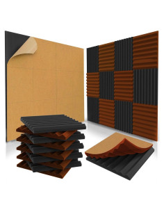 Paquete de 48 Paneles Acústicos Autoadhesivos 30x30 cm - Espuma Acústica