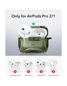 Estuche Protector ESR para AirPods Pro 2 Gen Verde Ejército 2