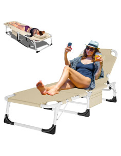 Cama de Camping Plegable ABORON K16ZDC 190x69cm con Colchón