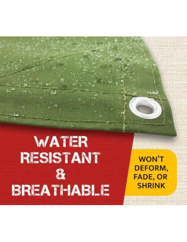 Lona Resistente al Agua Mytee Products 1.83m x 2.44m Verde Oliva