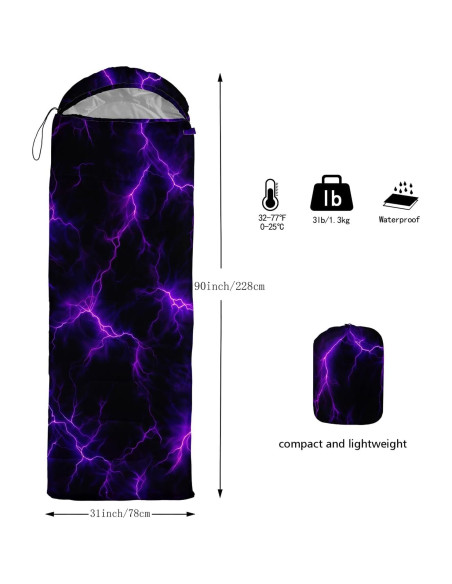 Saco de Dormir QOOMO Estándar 3 Estaciones Impermeable