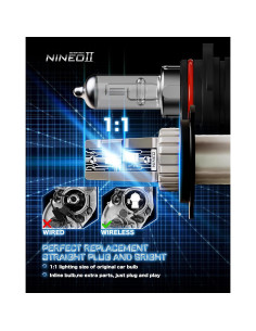 Bombillas NINEO H4/9003 300% Brillantes 6500K Luz Niebla 2