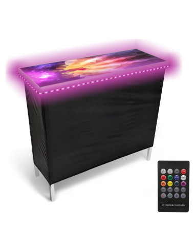 Barra Portátil Plegable PartyLife con Luces LED y Faldas