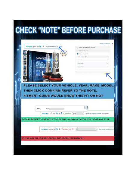 Bombillas NINEO H4/9003 300% Brillantes 6500K Luz Niebla