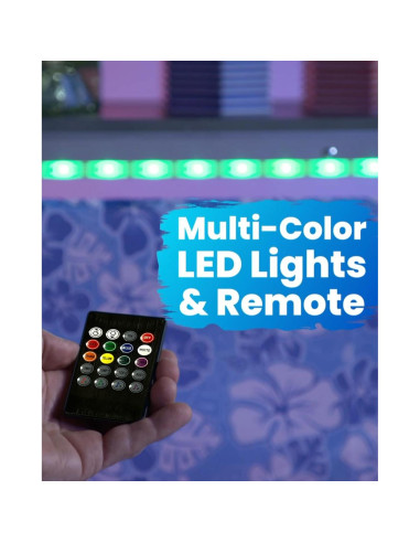 Barra Portátil Plegable PartyLife con Luces LED y Faldas