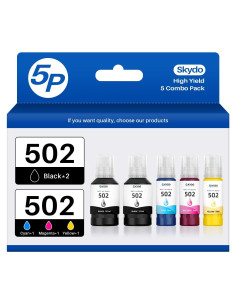 Botellas de Recarga de Tinta Compatible Skydo 502 - Paquete de 5