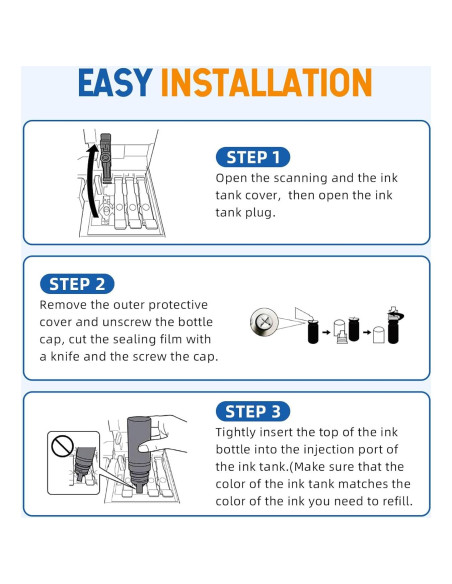 Botellas de Recarga de Tinta Compatible Skydo 502 - Paquete de 5