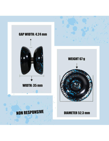 Yoyo Yomega Dash de Aluminio No Responsivo + 5 Cuerdas