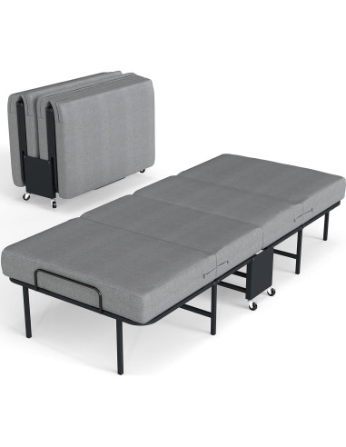 Cama Plegable Fabulis con Colchón Viscoelástico 190.5x96.5cm