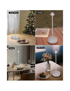 Lámpara de Mesa Inalámbrica XMINKDZA 2 Paquetes USB-A 7000mAh 2