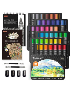 Set de Lápices de Colores Shuttle Art 138 Colores con Accesorios