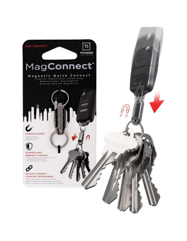 Soporte Magnético para Llaves KeySmart MagConnect - Titanio