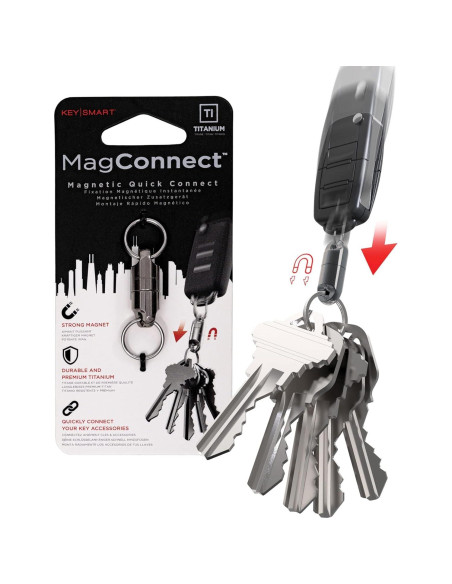 Soporte Magnético para Llaves KeySmart MagConnect - Titanio