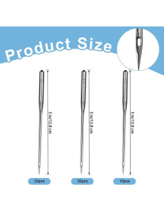 50 Agujas de Máquina de Coser Universales HLARTNET - 80/12, 90/14, 100/16 2