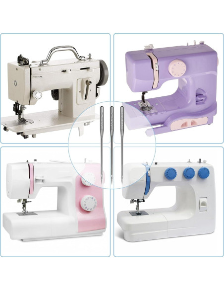 50 Agujas de Máquina de Coser Universales HLARTNET - 80/12, 90/14, 100/16