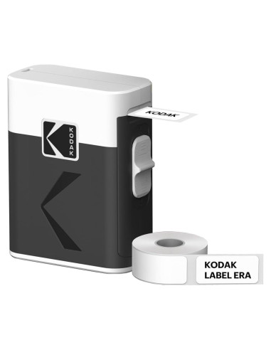 Etiquetadora KODAK ERA Bluetooth con 1 Rollo Adhesivo Blanca