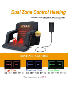 Asiento de Estadio Calentado MZQLN 21" Plegable 10000mAh 2