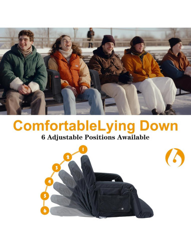 Asiento de Estadio Calentado MZQLN 21" Plegable 10000mAh