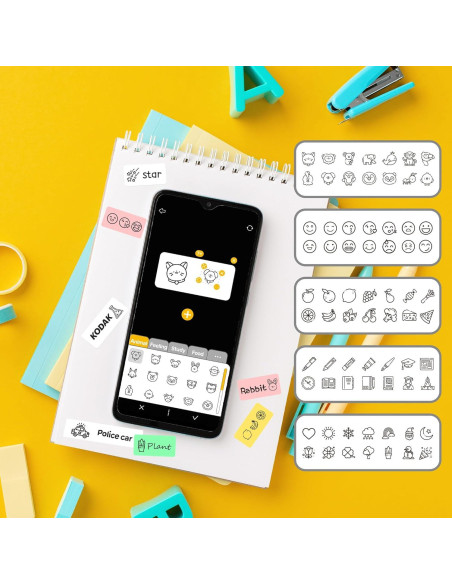 Etiquetadora KODAK ERA Bluetooth con 1 Rollo Adhesivo Blanca