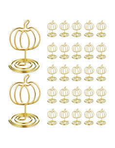 Soporte para fotos de calabaza dorada Rtteri 30 Pcs 5.08 cm