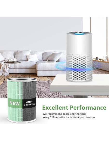 Paquete de 2 Filtros HEPA WILERDA KILO para Mascotas 360