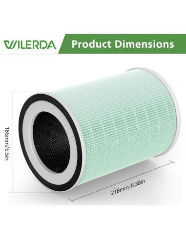 Paquete de 2 Filtros HEPA WILERDA KILO para Mascotas 360