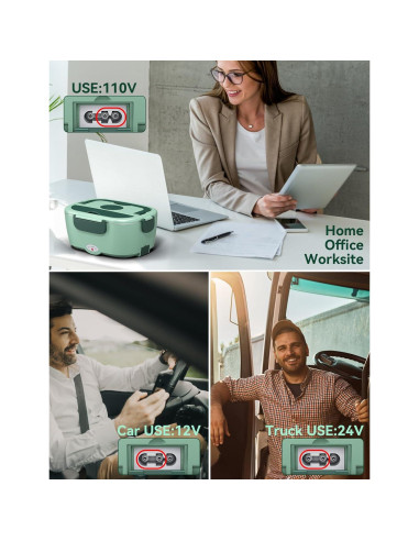 Caja de Almuerzo Eléctrica Sitlais 1.5L Acero Inoxidable 80W