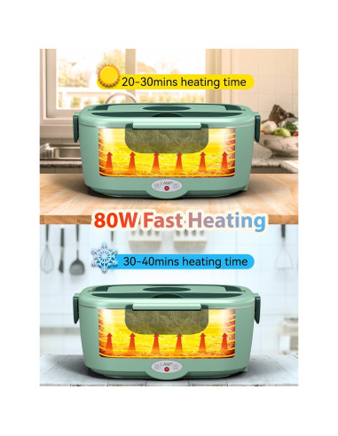 Caja de Almuerzo Eléctrica Sitlais 1.5L Acero Inoxidable 80W