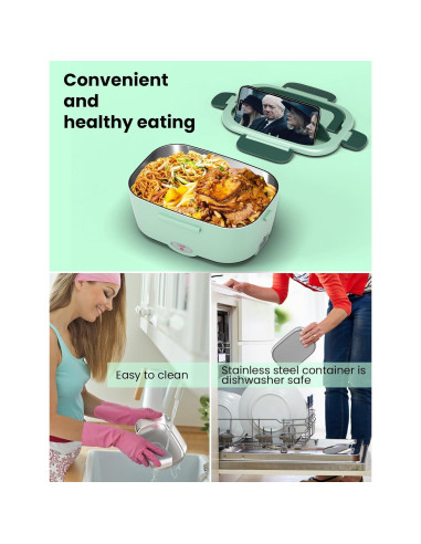 Caja de Almuerzo Eléctrica Sitlais 1.5L Acero Inoxidable 80W