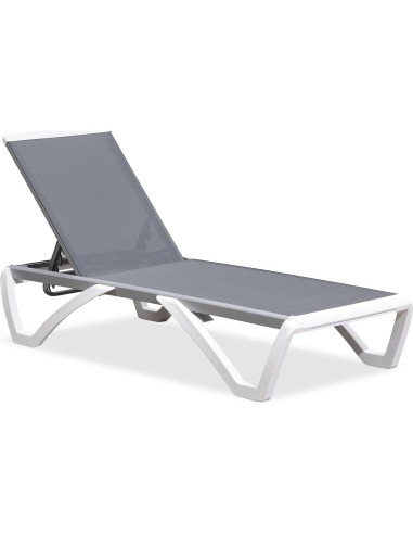 Silla Tumbona Aluminio PURPLE LEAF W01-LG Gris Claro Apilable