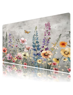 Alfombrilla de Escritorio XL LB Floral Rosa 80x40cm Antideslizante