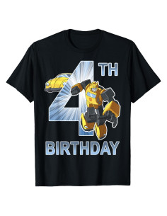 Camiseta de Cumpleaños Transformers Bumblebee Niño Unisex