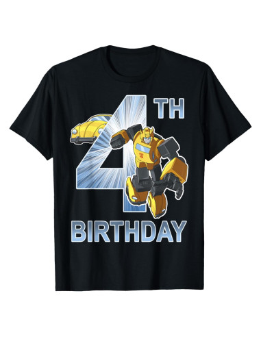 Camiseta de Cumpleaños Transformers Bumblebee Niño Unisex