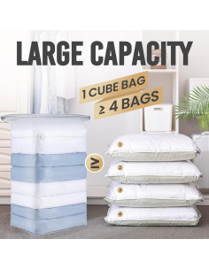 Bolsas de Almacenamiento al Vacío TAILI Jumbo 12 Piezas 79x102 cm 2