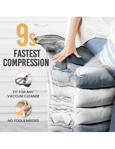 Bolsas de Almacenamiento al Vacío TAILI Jumbo 12 Piezas 79x102 cm