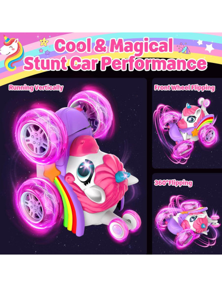 Coche RC ZIZZ Rosa Acrobático 360 para Niñas 4-8 Años Coche RC ZIZZ Rosa Acrobático 360 para Niñas 4-8 Años