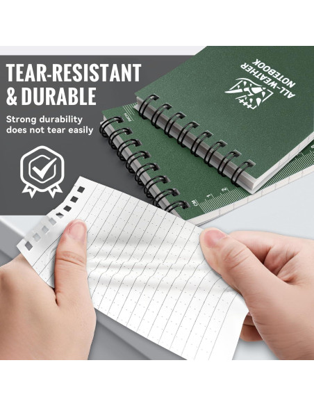 Cuaderno Impermeable POPYOLA 3x5" Verde 100 Páginas