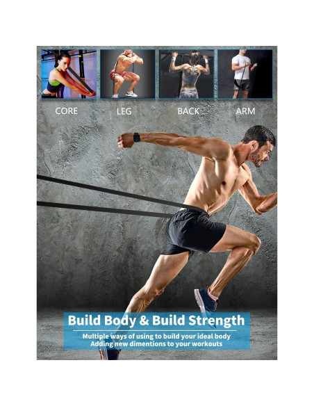 Conjunto de Bandas de Resistencia WSAKOUE 5 Niveles 2.3-56.7 kg