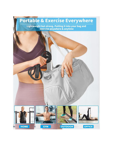 Conjunto de Bandas de Resistencia WSAKOUE 5 Niveles 2.3-56.7 kg