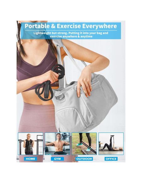 Conjunto de Bandas de Resistencia WSAKOUE 5 Niveles 2.3-56.7 kg