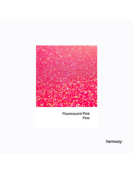 Glitter Fino Rosa Fluorescente Hemway 130g - Manualidades y Cosméticos