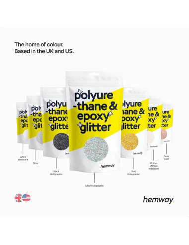 Glitter Fino Rosa Fluorescente Hemway 130g - Manualidades y Cosméticos