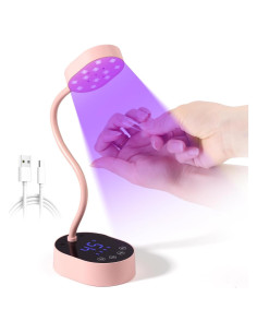 Lámpara UV Recargable AORAEM 36W Cuello de Ganso Rosa