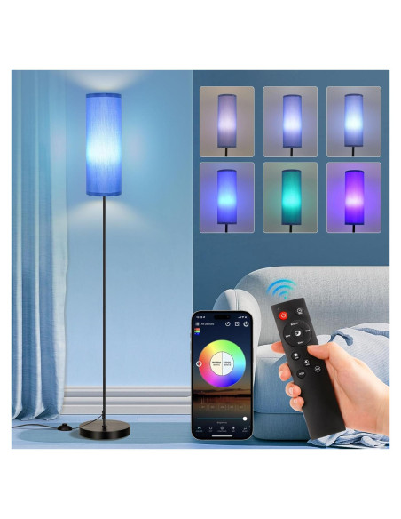 Lámpara de Pie FRIDEKO HOME LED RGB 800LM Regulable 3 Colores
