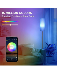 Lámpara de Pie FRIDEKO HOME LED RGB 800LM Regulable 3 Colores 2