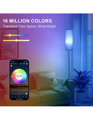 Lámpara de Pie FRIDEKO HOME LED RGB 800LM Regulable 3 Colores