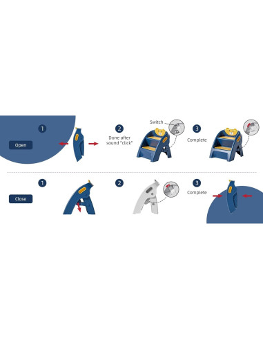 Escalera Plegable para Niños TPN CF123 Antideslizante 2 Pasos