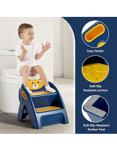 Escalera Plegable para Niños TPN CF123 Antideslizante 2 Pasos