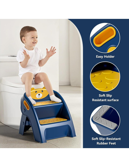 Escalera Plegable para Niños TPN CF123 Antideslizante 2 Pasos