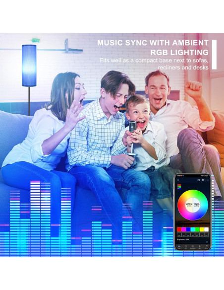 Lámpara de Pie FRIDEKO HOME LED RGB 800LM Regulable 3 Colores